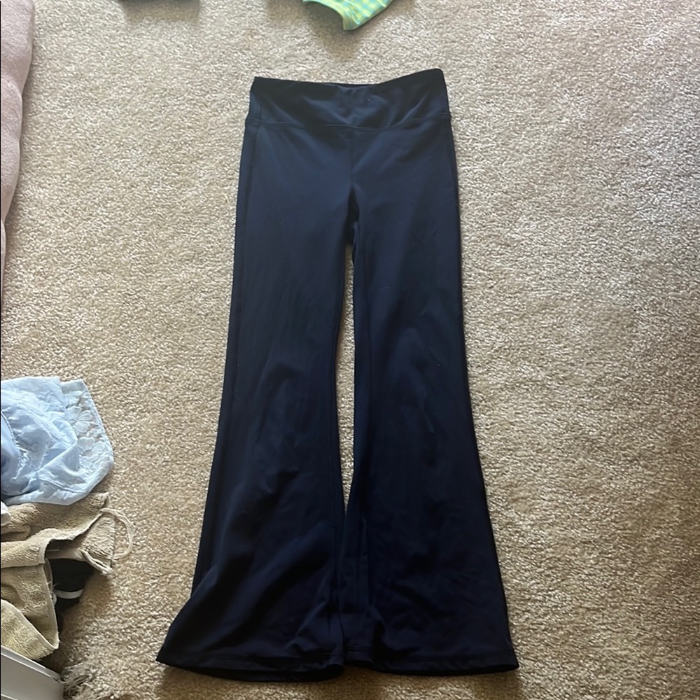 Navy Blue Flared Yoga Pants